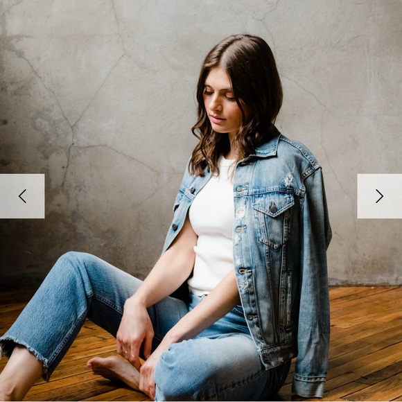 ABLE Merly Oversized Denim jacket in Original wash - Picture 1 of 7